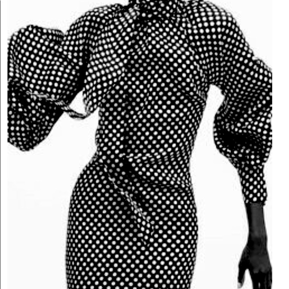 Zara BNWT mini polka dot satin dress